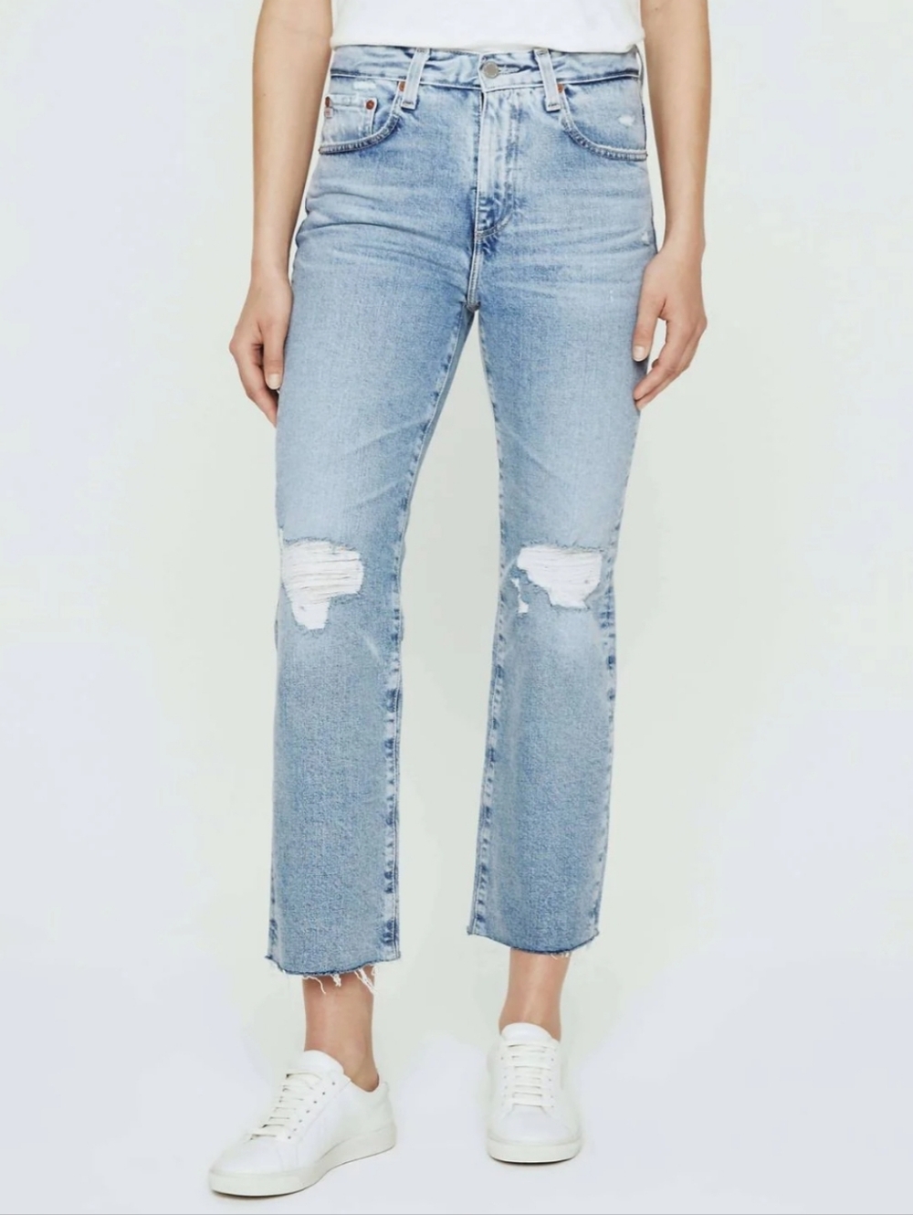 Ag Jeans - Kinsley Crop Jean Size 28 Inseam 27" Distressed